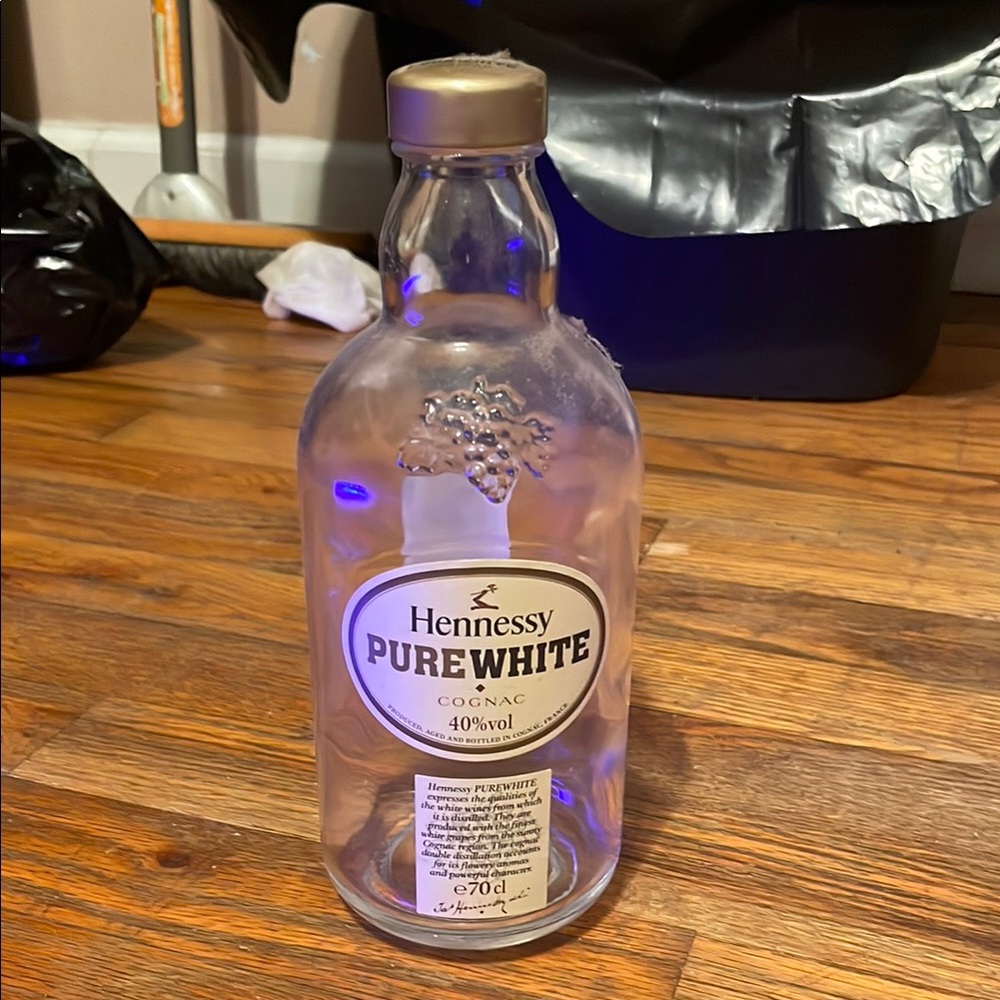 Empty Hennessy Pure White Cognac Bottle